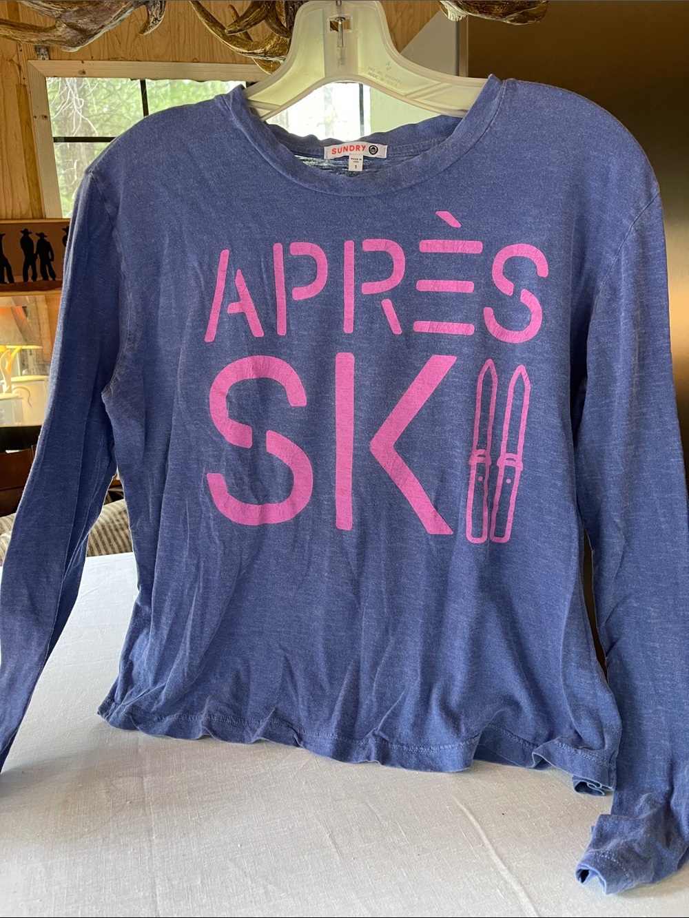 Long sleeve lavender blue tee